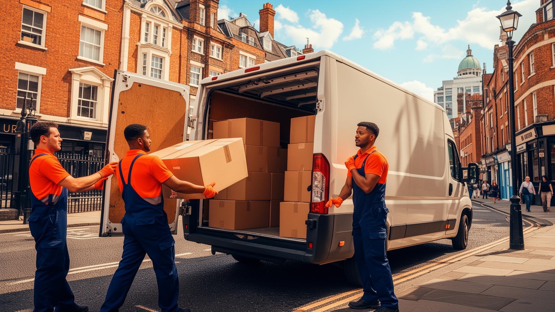 Birmingham Removals team loading van